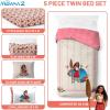 imageJay Franco Disney Moana Queen Comforter Set  7 Piece Bedding Includes Sheet Set ampamp Pillow Covers  Super Soft Floral Kids BeddingBeige  Moana