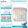 imageJay Franco Disney Moana Queen Comforter Set  7 Piece Bedding Includes Sheet Set ampamp Pillow Covers  Super Soft Floral Kids BeddingBeige  Stitch