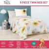 imageJay Franco Disney Moana Queen Comforter Set  7 Piece Bedding Includes Sheet Set ampamp Pillow Covers  Super Soft Floral Kids BeddingBeige  Winnie the Pooh