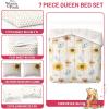 imageJay Franco Disney Moana Queen Comforter Set  7 Piece Bedding Includes Sheet Set ampamp Pillow Covers  Super Soft Floral Kids BeddingBeige  Winnie the Pooh