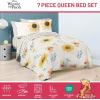 imageJay Franco Disney Moana Queen Comforter Set  7 Piece Bedding Includes Sheet Set ampamp Pillow Covers  Super Soft Floral Kids BeddingBeige  Winnie the Pooh
