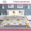 imageJay Franco Disney Moana Queen Comforter Set  7 Piece Bedding Includes Sheet Set ampamp Pillow Covers  Super Soft Floral Kids BeddingBeige  Winnie the Pooh