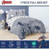 imageJay Franco Disney Moana Queen Comforter Set  7 Piece Bedding Includes Sheet Set ampamp Pillow Covers  Super Soft Floral Kids BeddingBlue  Avengers 01