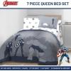 imageJay Franco Disney Moana Queen Comforter Set  7 Piece Bedding Includes Sheet Set ampamp Pillow Covers  Super Soft Floral Kids BeddingBlue  Avengers 01