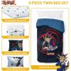 imageJay Franco Disney Moana Queen Comforter Set  7 Piece Bedding Includes Sheet Set ampamp Pillow Covers  Super Soft Floral Kids BeddingBlue  Yu Gi Oh