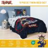 imageJay Franco Disney Moana Queen Comforter Set  7 Piece Bedding Includes Sheet Set ampamp Pillow Covers  Super Soft Floral Kids BeddingBlue  Yu Gi Oh