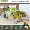 imageJay Franco Disney Moana Queen Comforter Set  7 Piece Bedding Includes Sheet Set ampamp Pillow Covers  Super Soft Floral Kids BeddingBrown  Shrek