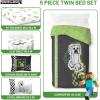 imageJay Franco Disney Moana Queen Comforter Set  7 Piece Bedding Includes Sheet Set ampamp Pillow Covers  Super Soft Floral Kids BeddingGray  Minecraft 01
