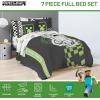 imageJay Franco Disney Moana Queen Comforter Set  7 Piece Bedding Includes Sheet Set ampamp Pillow Covers  Super Soft Floral Kids BeddingGray  Minecraft 01