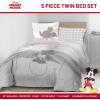 imageJay Franco Disney Moana Queen Comforter Set  7 Piece Bedding Includes Sheet Set ampamp Pillow Covers  Super Soft Floral Kids BeddingGrey  Mickey Mouse