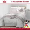 imageJay Franco Disney Moana Queen Comforter Set  7 Piece Bedding Includes Sheet Set ampamp Pillow Covers  Super Soft Floral Kids BeddingGrey  Mickey Mouse