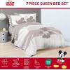imageJay Franco Disney Moana Queen Comforter Set  7 Piece Bedding Includes Sheet Set ampamp Pillow Covers  Super Soft Floral Kids BeddingGrey  Mickey Mouse