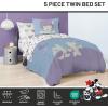 imageJay Franco Disney Moana Queen Comforter Set  7 Piece Bedding Includes Sheet Set ampamp Pillow Covers  Super Soft Floral Kids BeddingGrey  Mickey and Minnie