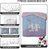 imageJay Franco Disney Moana Queen Comforter Set  7 Piece Bedding Includes Sheet Set ampamp Pillow Covers  Super Soft Floral Kids BeddingGrey  Mickey and Minnie