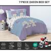 imageJay Franco Disney Moana Queen Comforter Set  7 Piece Bedding Includes Sheet Set ampamp Pillow Covers  Super Soft Floral Kids BeddingGrey  Mickey and Minnie