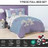 imageJay Franco Disney Moana Queen Comforter Set  7 Piece Bedding Includes Sheet Set ampamp Pillow Covers  Super Soft Floral Kids BeddingGrey  Mickey and Minnie