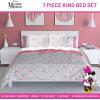 imageJay Franco Disney Moana Queen Comforter Set  7 Piece Bedding Includes Sheet Set ampamp Pillow Covers  Super Soft Floral Kids BeddingGrey  Minnie Mouse