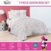 imageJay Franco Disney Moana Queen Comforter Set  7 Piece Bedding Includes Sheet Set ampamp Pillow Covers  Super Soft Floral Kids BeddingGrey  Minnie Mouse