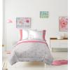 imageJay Franco Disney Moana Queen Comforter Set  7 Piece Bedding Includes Sheet Set ampamp Pillow Covers  Super Soft Floral Kids BeddingGrey  Minnie Mouse