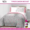 imageJay Franco Disney Moana Queen Comforter Set  7 Piece Bedding Includes Sheet Set ampamp Pillow Covers  Super Soft Floral Kids BeddingGrey  Minnie Mouse
