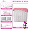 imageJay Franco Disney Moana Queen Comforter Set  7 Piece Bedding Includes Sheet Set ampamp Pillow Covers  Super Soft Floral Kids BeddingGrey  Minnie Mouse