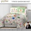 imageJay Franco Disney Moana Queen Comforter Set  7 Piece Bedding Includes Sheet Set ampamp Pillow Covers  Super Soft Floral Kids BeddingMulti  Harry Potter 01
