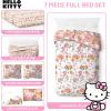 imageJay Franco Disney Moana Queen Comforter Set  7 Piece Bedding Includes Sheet Set ampamp Pillow Covers  Super Soft Floral Kids BeddingMulti  Hello Kitty