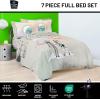 imageJay Franco Disney Moana Queen Comforter Set  7 Piece Bedding Includes Sheet Set ampamp Pillow Covers  Super Soft Floral Kids BeddingMulti  Nightmare Before Christmas