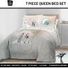imageJay Franco Disney Moana Queen Comforter Set  7 Piece Bedding Includes Sheet Set ampamp Pillow Covers  Super Soft Floral Kids BeddingMulti  Nightmare Before Christmas