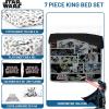 imageJay Franco Disney Moana Queen Comforter Set  7 Piece Bedding Includes Sheet Set ampamp Pillow Covers  Super Soft Floral Kids BeddingMulti  Star Wars 01