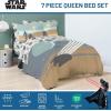 imageJay Franco Disney Moana Queen Comforter Set  7 Piece Bedding Includes Sheet Set ampamp Pillow Covers  Super Soft Floral Kids BeddingMulti  Star Wars 02