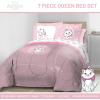 imageJay Franco Disney Moana Queen Comforter Set  7 Piece Bedding Includes Sheet Set ampamp Pillow Covers  Super Soft Floral Kids BeddingPink  Aristocats