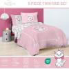 imageJay Franco Disney Moana Queen Comforter Set  7 Piece Bedding Includes Sheet Set ampamp Pillow Covers  Super Soft Floral Kids BeddingPink  Aristocats