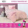 imageJay Franco Disney Moana Queen Comforter Set  7 Piece Bedding Includes Sheet Set ampamp Pillow Covers  Super Soft Floral Kids BeddingPink  Minnie Mouse 01