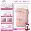 imageJay Franco Disney Moana Queen Comforter Set  7 Piece Bedding Includes Sheet Set ampamp Pillow Covers  Super Soft Floral Kids BeddingPink  Minnie Mouse 01