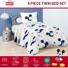 imageJay Franco Disney Moana Queen Comforter Set  7 Piece Bedding Includes Sheet Set ampamp Pillow Covers  Super Soft Floral Kids BeddingWhite  Mickey Mouse