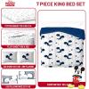 imageJay Franco Disney Moana Queen Comforter Set  7 Piece Bedding Includes Sheet Set ampamp Pillow Covers  Super Soft Floral Kids BeddingWhite  Mickey Mouse