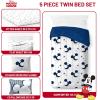 imageJay Franco Disney Moana Queen Comforter Set  7 Piece Bedding Includes Sheet Set ampamp Pillow Covers  Super Soft Floral Kids BeddingWhite  Mickey Mouse