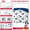 imageJay Franco Disney Moana Queen Comforter Set  7 Piece Bedding Includes Sheet Set ampamp Pillow Covers  Super Soft Floral Kids BeddingWhite  Mickey Mouse