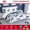 imageJay Franco Disney Moana Queen Comforter Set  7 Piece Bedding Includes Sheet Set ampamp Pillow Covers  Super Soft Floral Kids BeddingWhite  Mickey Mouse