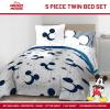 imageJay Franco Disney Moana Queen Comforter Set  7 Piece Bedding Includes Sheet Set ampamp Pillow Covers  Super Soft Floral Kids BeddingWhite  Mickey Mouse