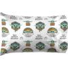 imageJay Franco Star Wars The Mandalorian The Child Queen Sheet Set  4 Piece Set Super Soft and Cozy Kids Bedding Features Baby Yoda Grogu  Fade Resistant Microfiber Sheets Official Star Wars ProductWhite  Mandalorian