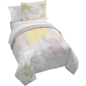 imageJay Franco Disney Moana Queen Comforter Set  7 Piece Bedding Includes Sheet Set ampamp Pillow Covers  Super Soft Floral Kids BeddingBeige  Stitch