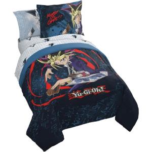 imageJay Franco Disney Moana Queen Comforter Set  7 Piece Bedding Includes Sheet Set ampamp Pillow Covers  Super Soft Floral Kids BeddingBlue  Yu Gi Oh