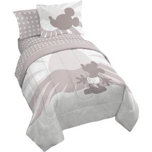 imageJay Franco Disney Moana Queen Comforter Set  7 Piece Bedding Includes Sheet Set ampamp Pillow Covers  Super Soft Floral Kids BeddingGrey  Mickey Mouse
