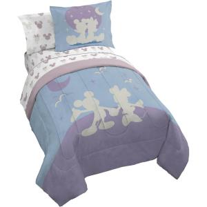 imageJay Franco Disney Moana Queen Comforter Set  7 Piece Bedding Includes Sheet Set ampamp Pillow Covers  Super Soft Floral Kids BeddingGrey  Mickey and Minnie