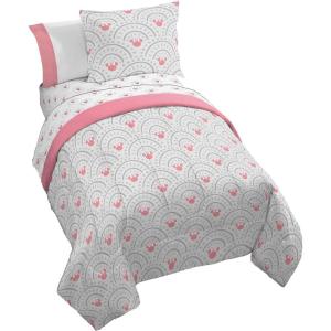 imageJay Franco Disney Moana Queen Comforter Set  7 Piece Bedding Includes Sheet Set ampamp Pillow Covers  Super Soft Floral Kids BeddingGrey  Minnie Mouse