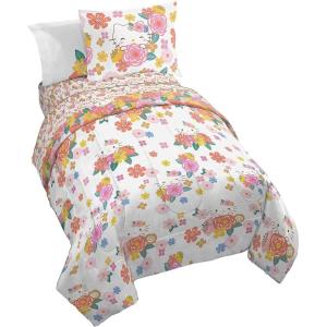 imageJay Franco Disney Moana Queen Comforter Set  7 Piece Bedding Includes Sheet Set ampamp Pillow Covers  Super Soft Floral Kids BeddingMulti  Hello Kitty