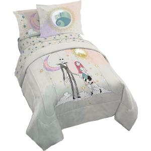 imageJay Franco Disney Moana Queen Comforter Set  7 Piece Bedding Includes Sheet Set ampamp Pillow Covers  Super Soft Floral Kids BeddingMulti  Nightmare Before Christmas