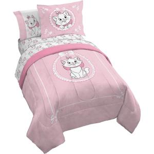 imageJay Franco Disney Moana Queen Comforter Set  7 Piece Bedding Includes Sheet Set ampamp Pillow Covers  Super Soft Floral Kids BeddingPink  Aristocats